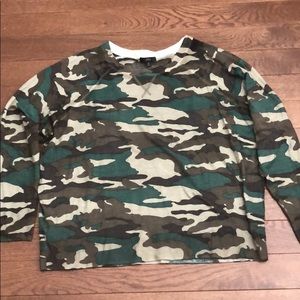 NWT J CREW CAMO LIGHTWEIGHT SWEATER SZ 3X